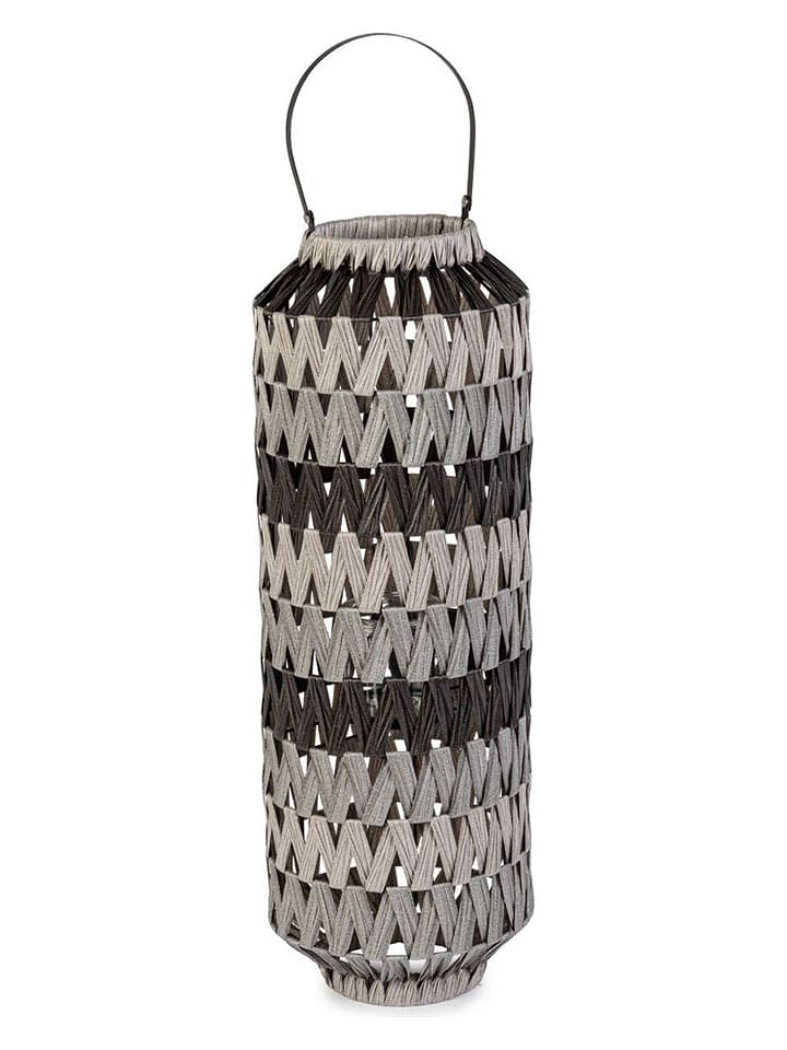 Bizzotto Lampion "Jala" w kolorze szaro-czarnym - wys. 70 x Ø 25 cm rozmiar: onesize