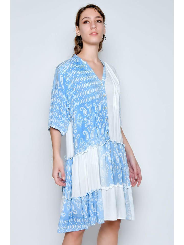 H.H.G. Sukienka w kolorze biało-błękitnym rozmiar: XL