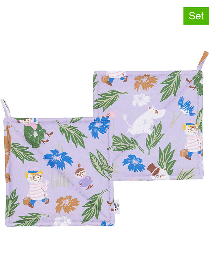 Moomin Łapki kuchenne (2 szt.) "Moomin" w kolorze fioletowym - 22 x 22 cm rozmiar: onesize