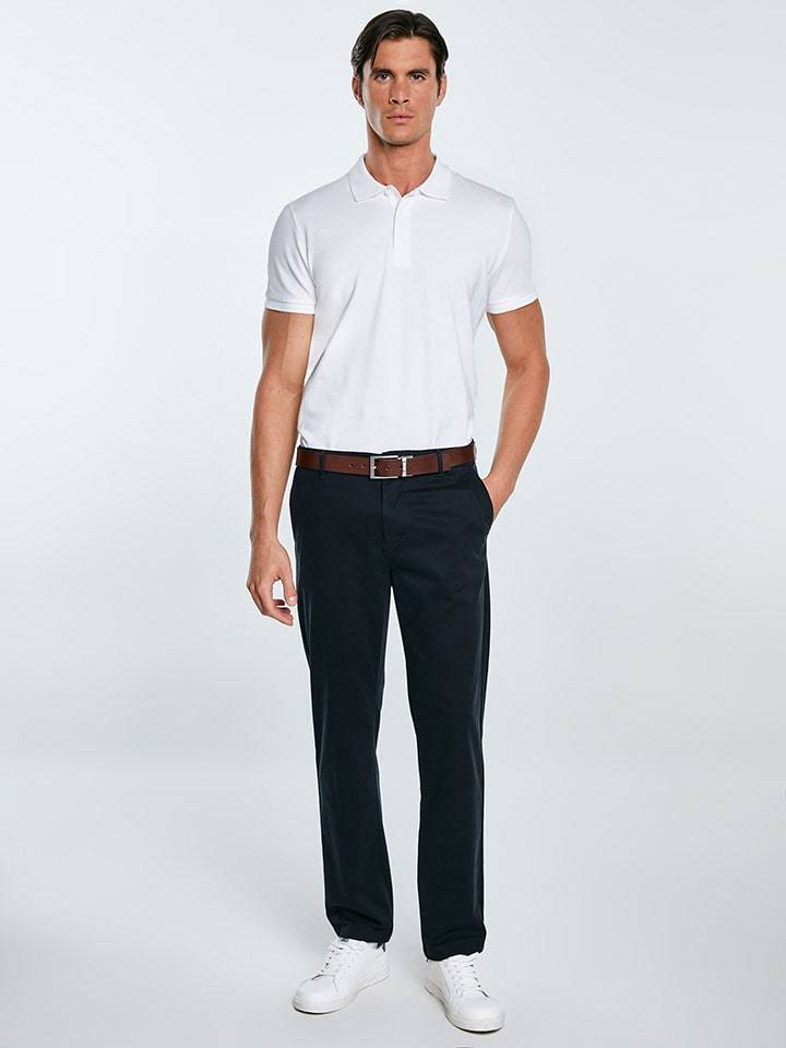 BIG STAR Spodnie chino "Trevor" w kolorze granatowym rozmiar: W31/L30