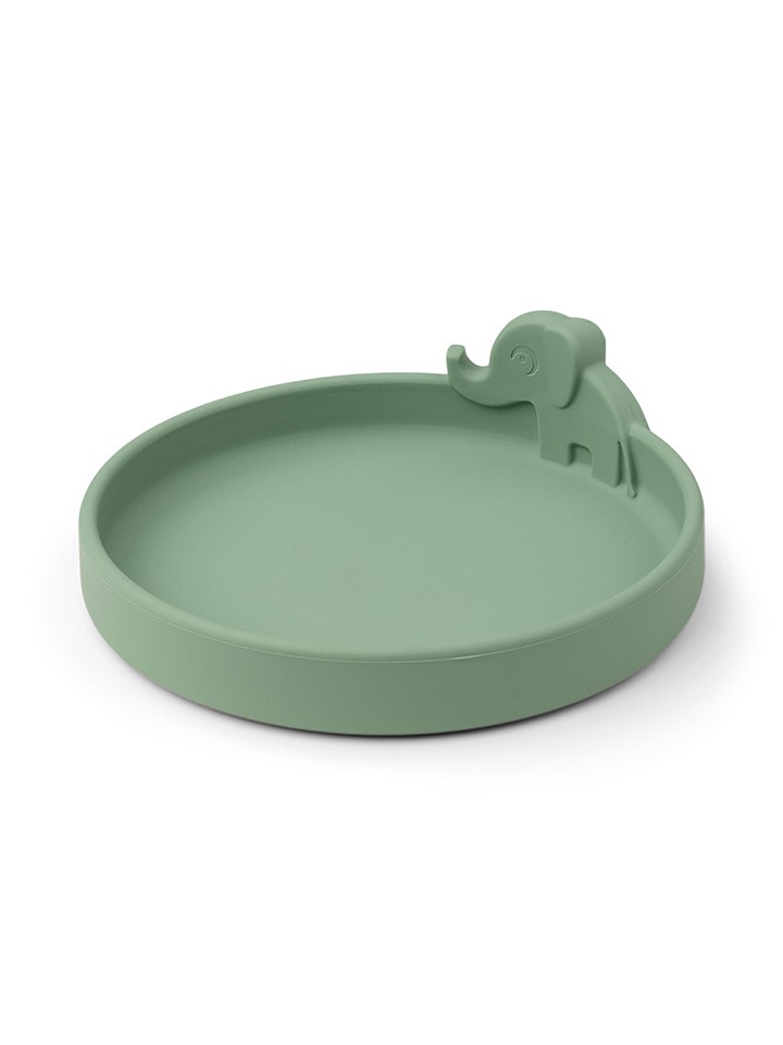 done by deer Talerz "Elphee" w kolorze zielonym do nauki jedzenia - Ø 16 cm rozmiar: onesize