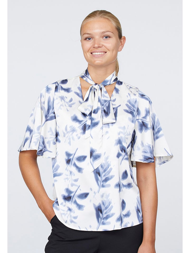 SisterS point Bluzka w kolorze biało-niebieskim rozmiar: S