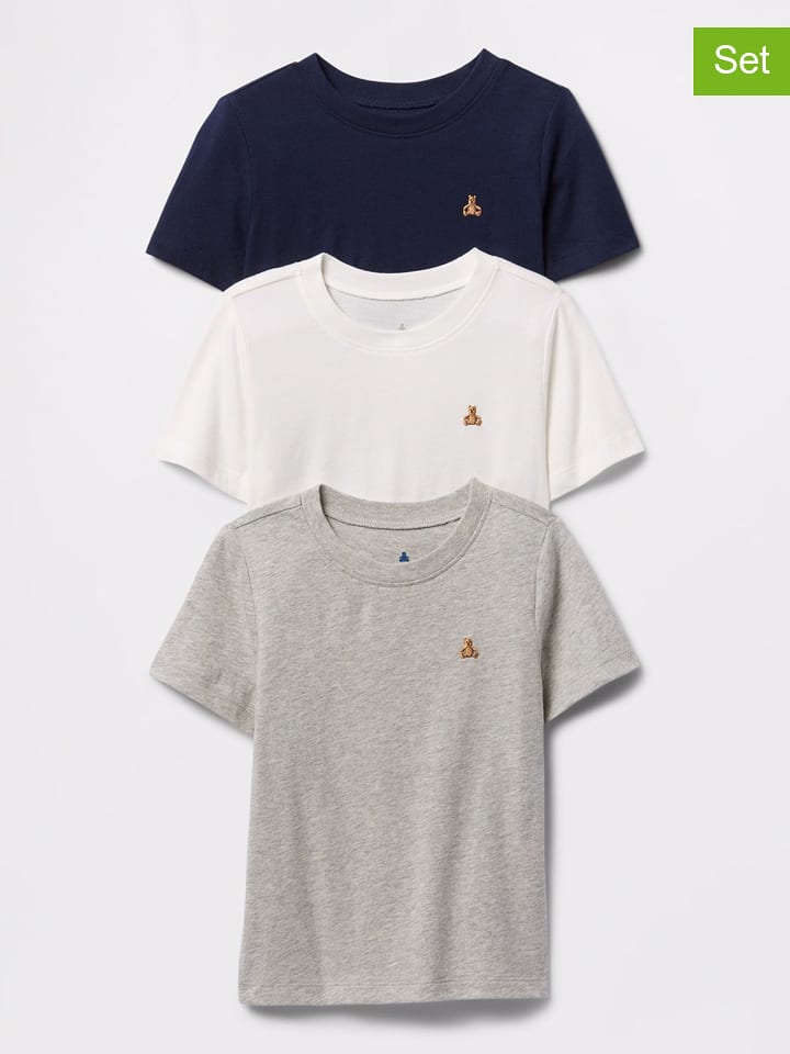 GAP Koszulki (3 szt.) w różnych kolorach rozmiar: 80/86