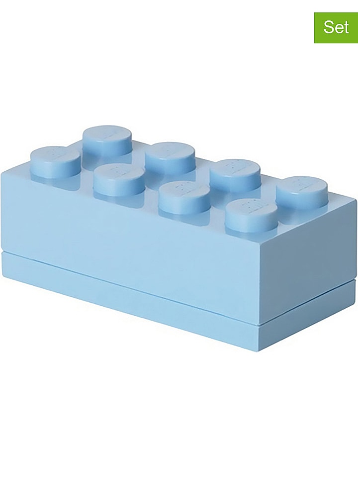 LEGO Pojemniki (3 szt.) "Mini 8" w kolorze niebieskim - 9,2 x 4,3 x 4,6 cm rozmiar: onesize