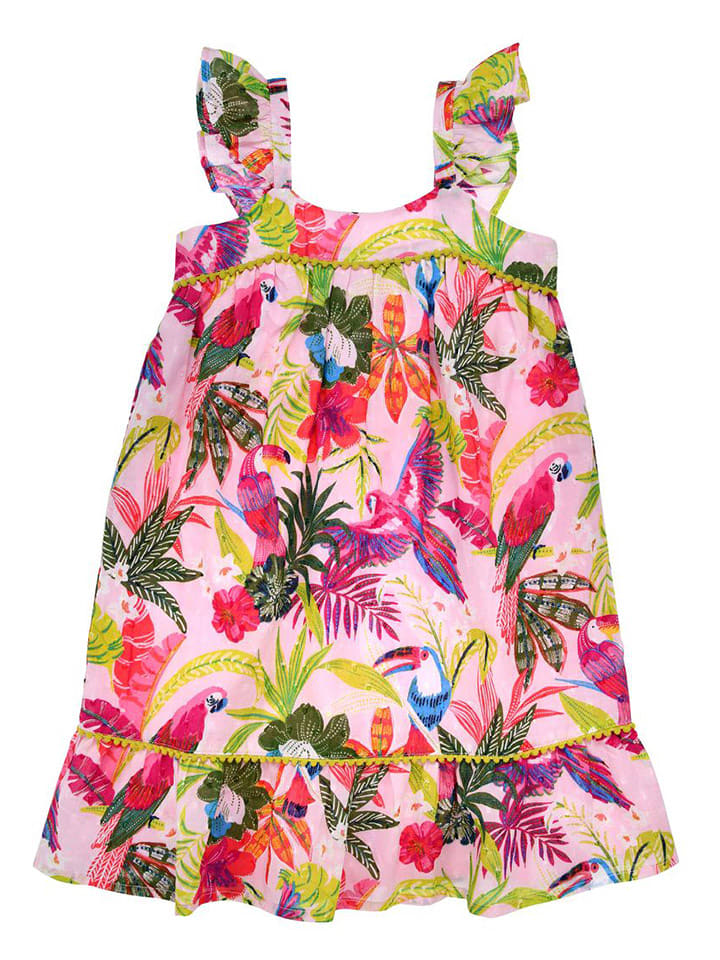 Bondi Sukienka "Jungleallover" w kolorze jasnoróżowym ze wzorem rozmiar: 140