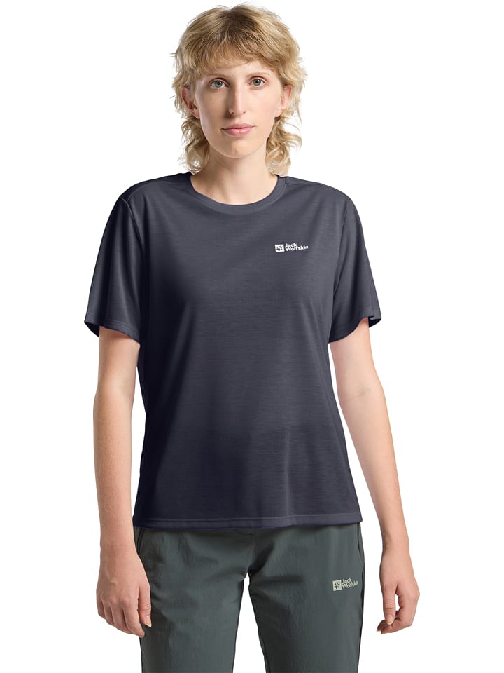 Jack Wolfskin Koszulka funkcyjna "Vonnan" w kolorze granatowym rozmiar: L