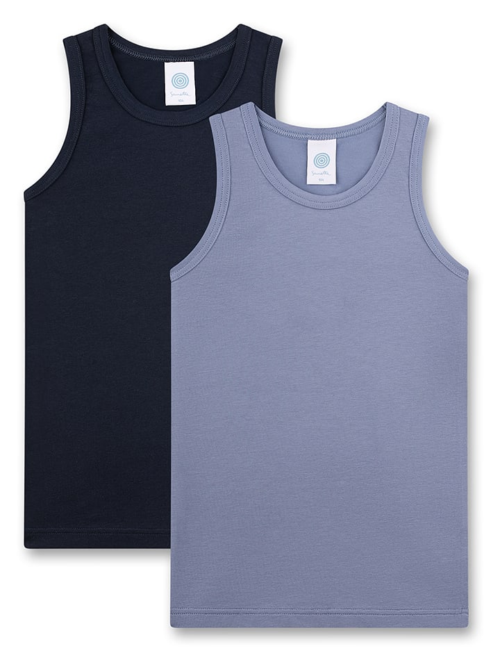 Sanetta Podkoszulki (2 szt.) w kolorze granatowym i błękitnym rozmiar: 116