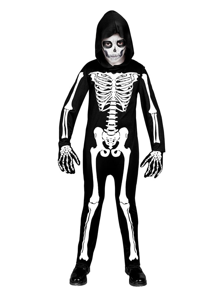 Carnival Party Kostium "Skeleton" w kolorze czarno-białym rozmiar: XXL