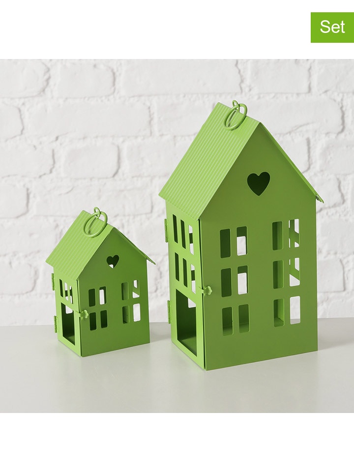 Boltze Lampiony (2 szt.) "Alamo" w kolorze zielonym rozmiar: onesize