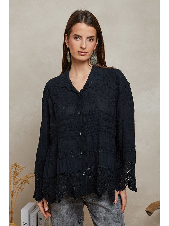 Plume Bluzka "Cheor" w kolorze czarnym rozmiar: S