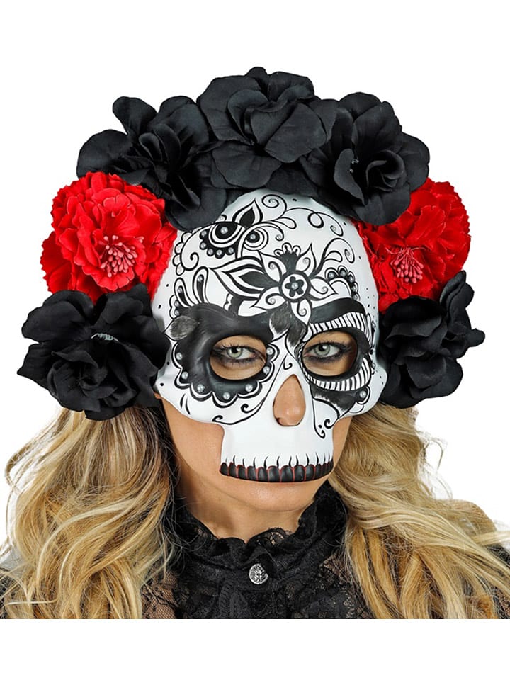 Widmann Maska "DIA DE LOS MUERTOS" w kolorze czarno-czerwonym rozmiar: onesize