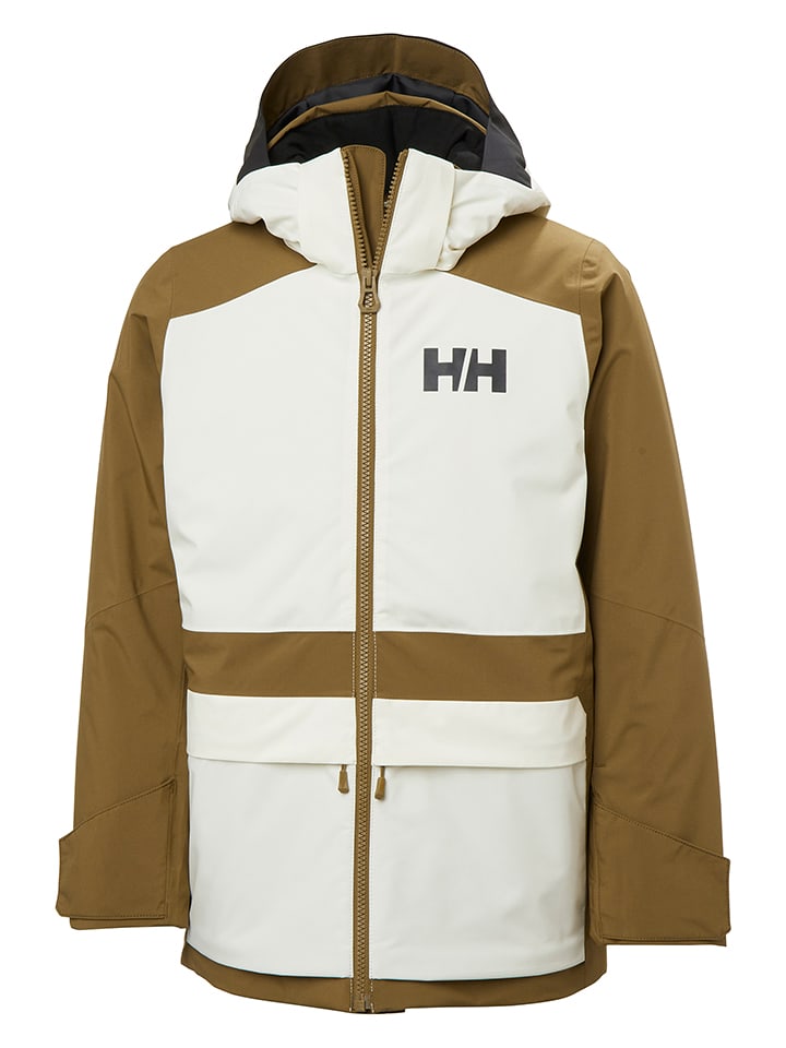 Helly Hansen Kurtka narciarska "Stellar" w kolorze kremowo-oliwkowym rozmiar: 152