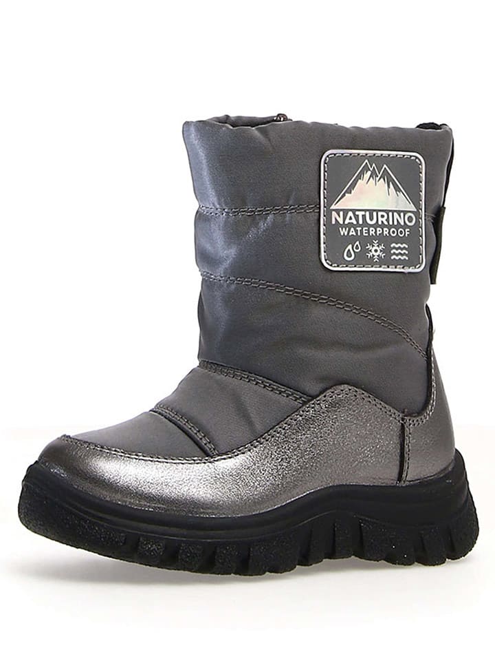 Naturino Botki zimowe "Foma" w kolorze szarym rozmiar: 31