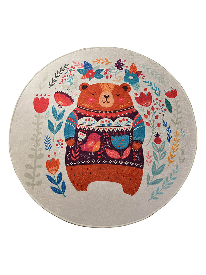 Mioli Dywan "Sweet Bear" w kolorze kremowym ze wzorem rozmiar: 140 cm