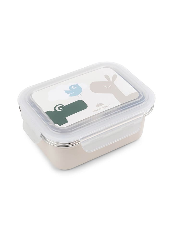 done by deer Pudełko "Croco" w kolorze srebrnym na lunch - 18 x 7,5 x 14 cm rozmiar: onesize