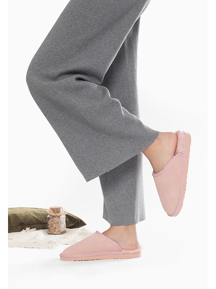 Gooce Wełniane kapcie "Emeralda" w kolorze jasnoróżowym rozmiar: 38