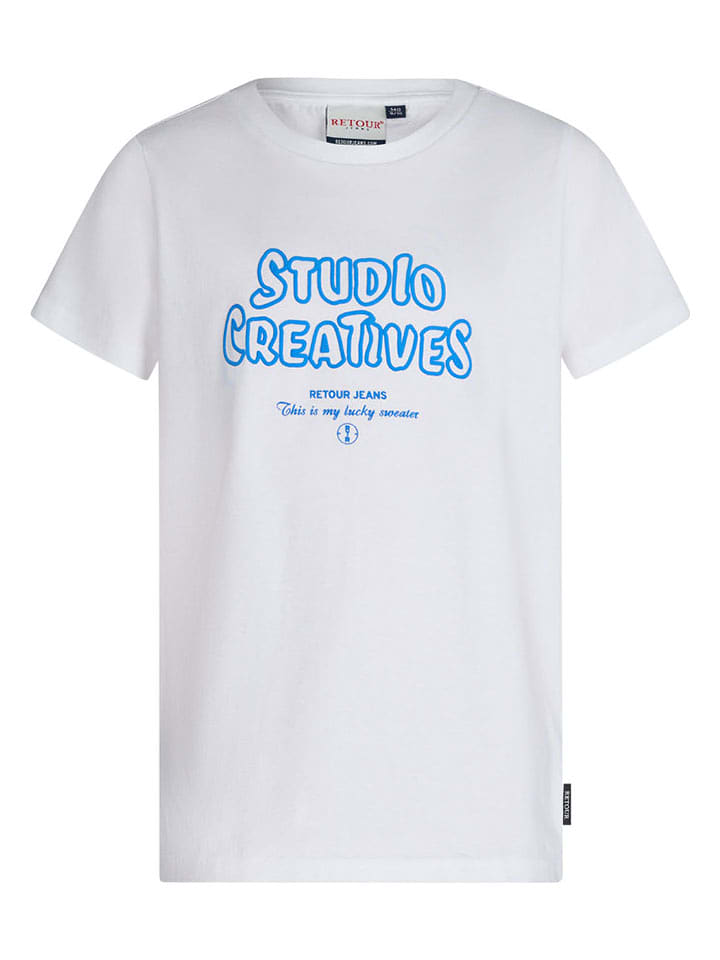 Retour Koszulka "Evan" w kolorze białym rozmiar: 170/176