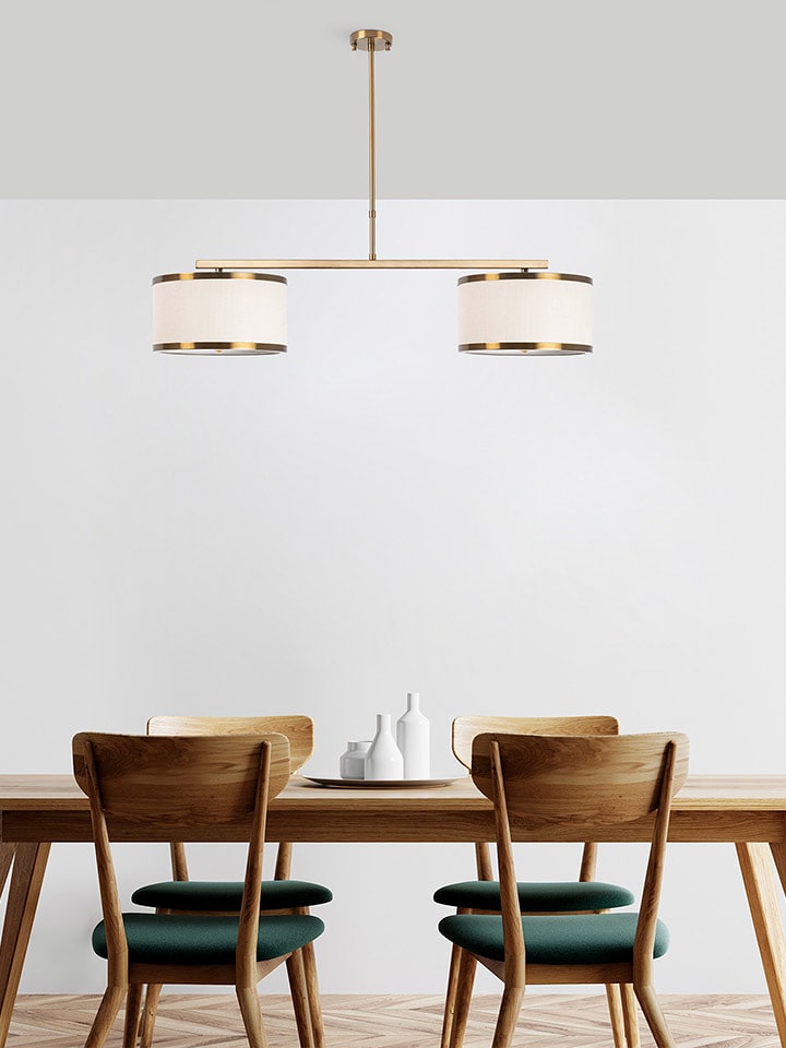 Opviq Lampa wisząca w kolorze złoto-kremowym - 100 x 75 cm rozmiar: onesize