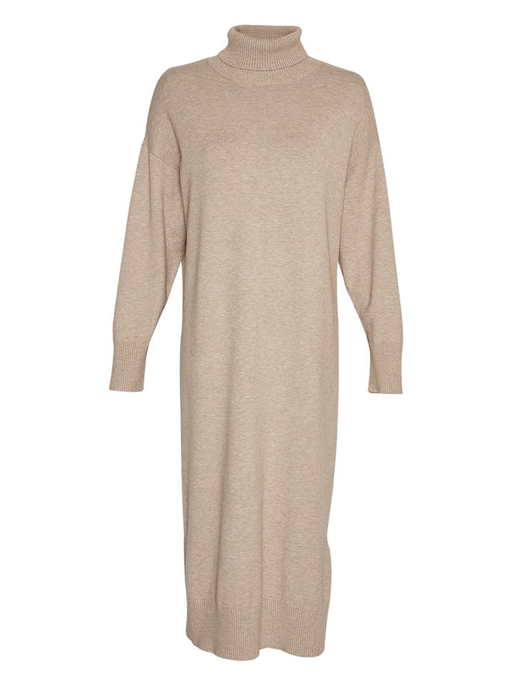 MOSS COPENHAGEN Sukienka "Odanna Rachelle" w kolorze beżowym rozmiar: M/L
