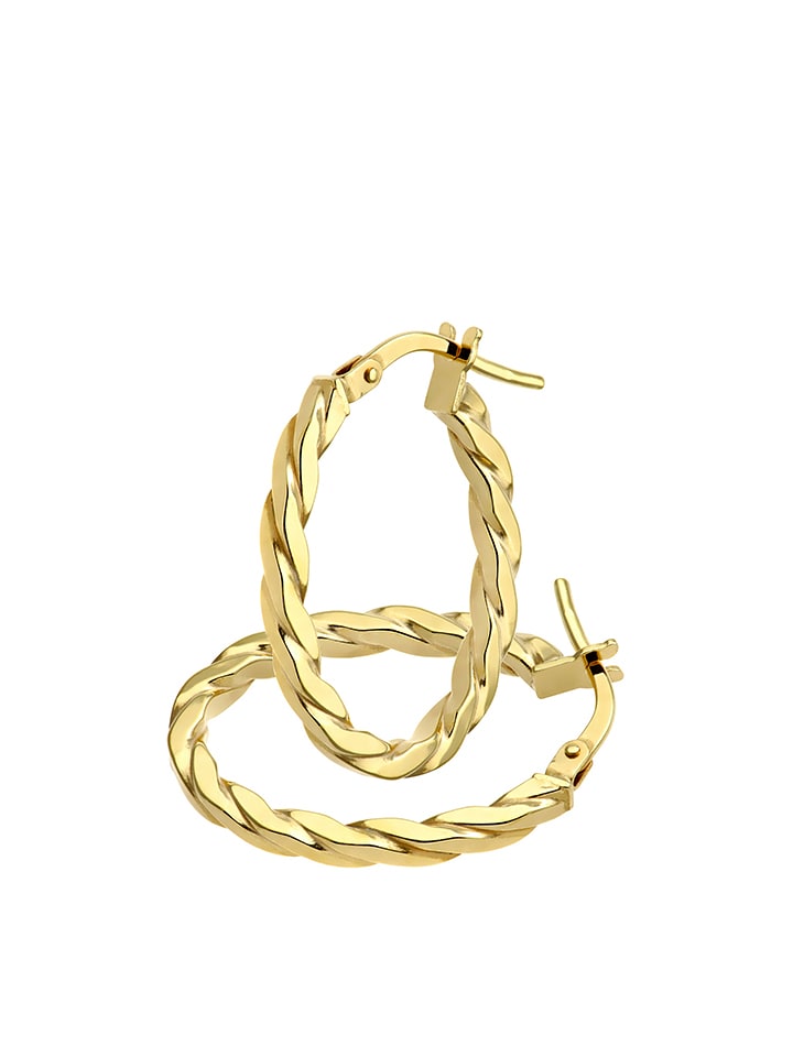 Revoni Złote kolczyki-kreole rozmiar: onesize