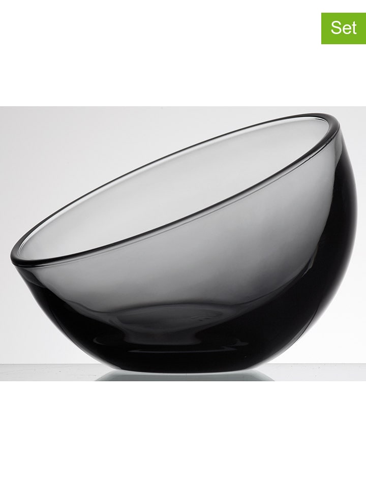 La Rochère France Salaterki (6 szt.) "Bubble" w kolorze antracytowym - Ø 12 cm rozmiar: onesize