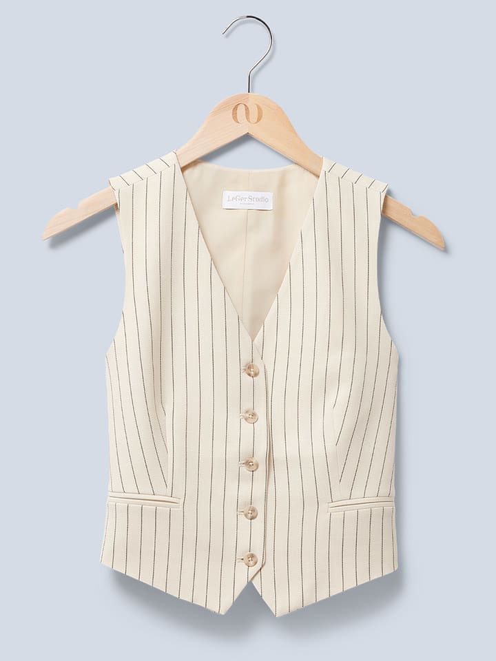 LeGer Kamizelka "Elaine" w kolorze kremowym rozmiar: 38