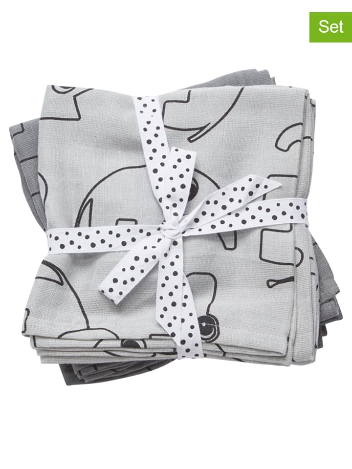 done by deer Chustki (2 szt.) "Contour" w kolorze szarym - 120 x 120 cm rozmiar: onesize