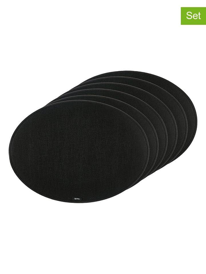 Björn Podkładki (6 szt.) w kolorze czarnym - 45 x 33 cm rozmiar: onesize