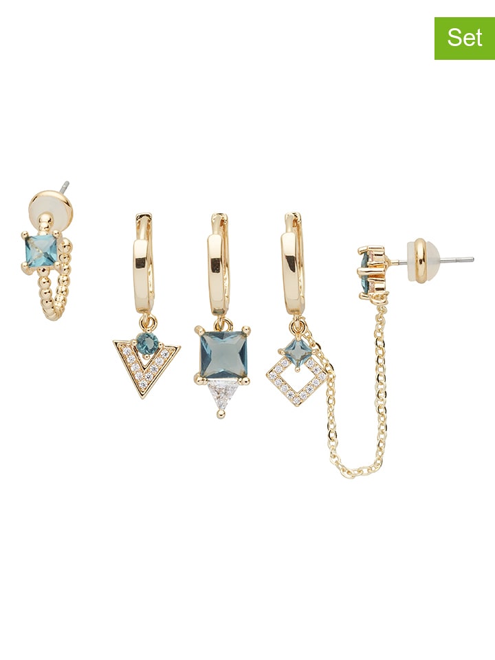 U.S. Polo Assn. Kolczyki-kreole (5 szt.) z kryształami rozmiar: onesize