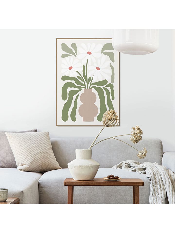 Orangewallz Druk artystyczny "Floral Essence" w ramce rozmiar: 50x70 cm