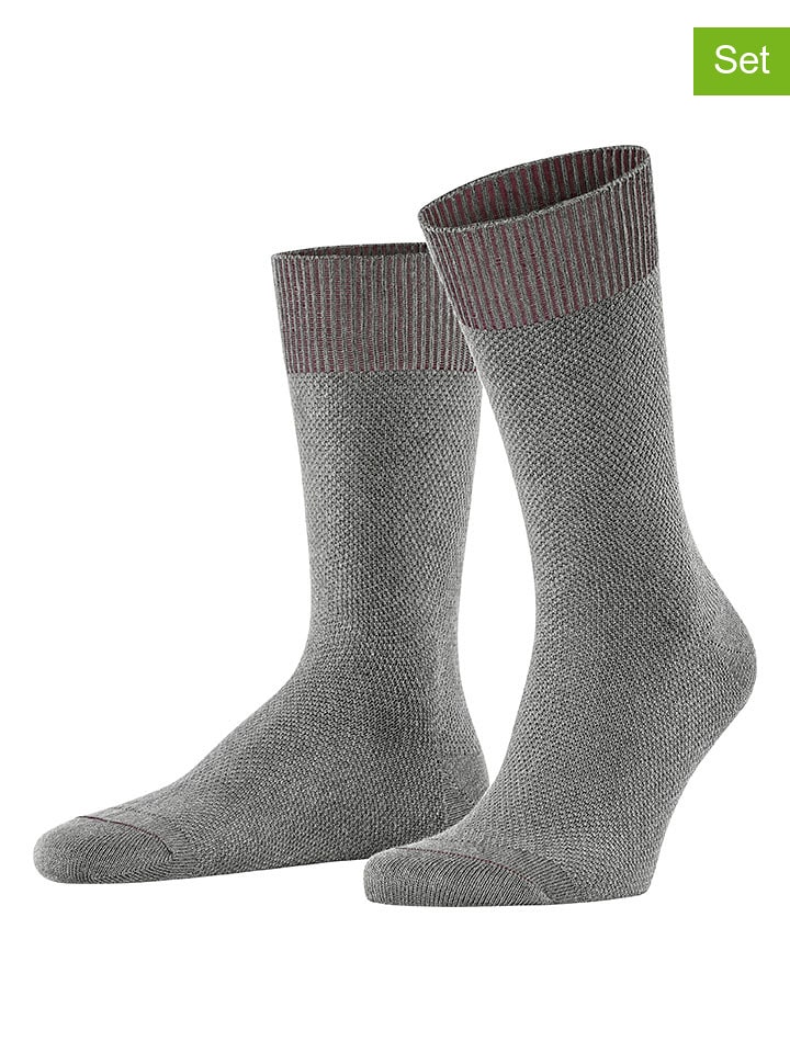 ESPRIT Skarpety (2 pary) "Sporty" w kolorze szarym rozmiar: 39-42