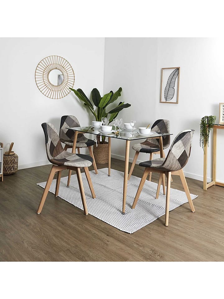 chairs for all Krzesło "Patchwork" w kolorze brązowym - 57,8 x 86,5 x 47 cm rozmiar: onesize