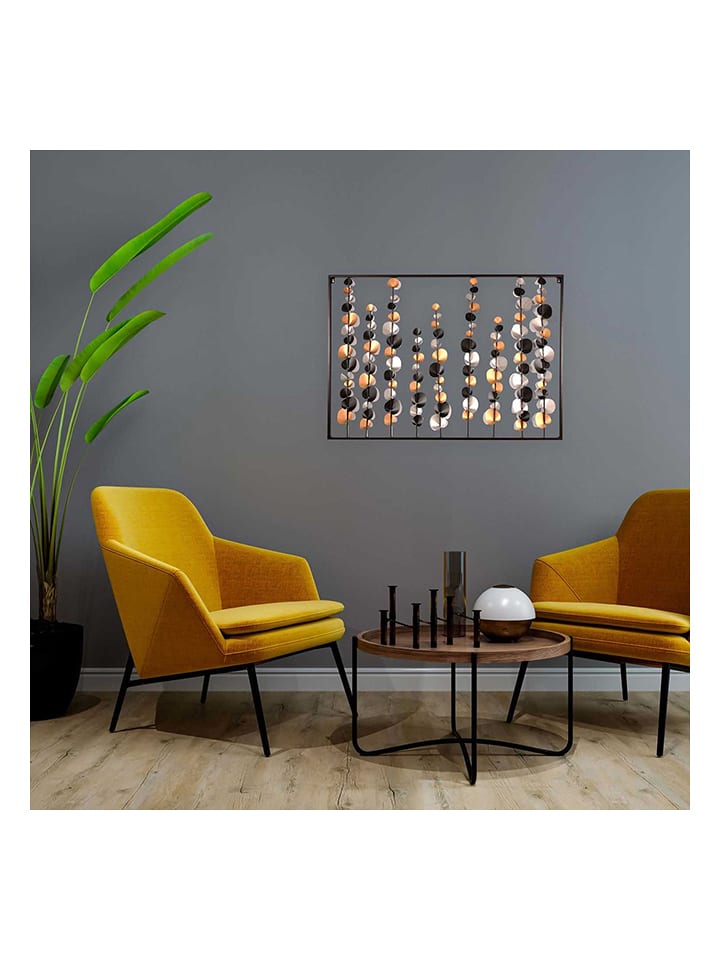 Ethnical Life Dekoracja ścienna w kolorze czarno-złoto-srebrnym - 100 x 70 cm rozmiar: onesize