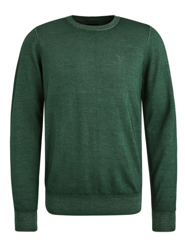 PME Legend Wełniany sweter w kolorze ciemnozielonym rozmiar: XL