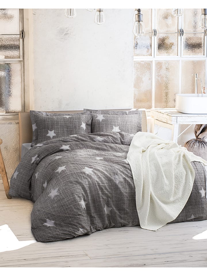 Elizabed Komplet pościeli renforcé "Tstar" w kolorze szarym rozmiar: 155x220 cm