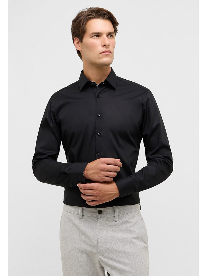 Eterna Koszula - Slim fit - w kolorze czarnym rozmiar: 40