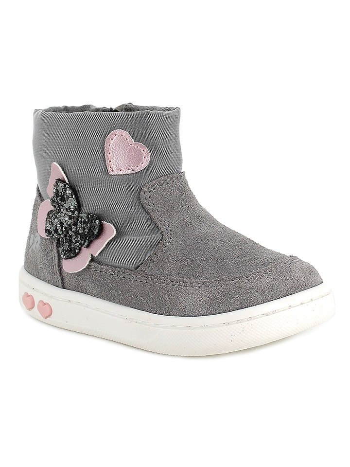 Primigi Skórzane botki w kolorze jasnoróżowo-szarym rozmiar: 23