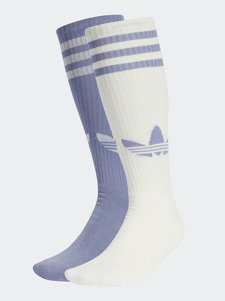 adidas Skarpety (2 pary) w kolorze kremowo-fioletowym rozmiar: M