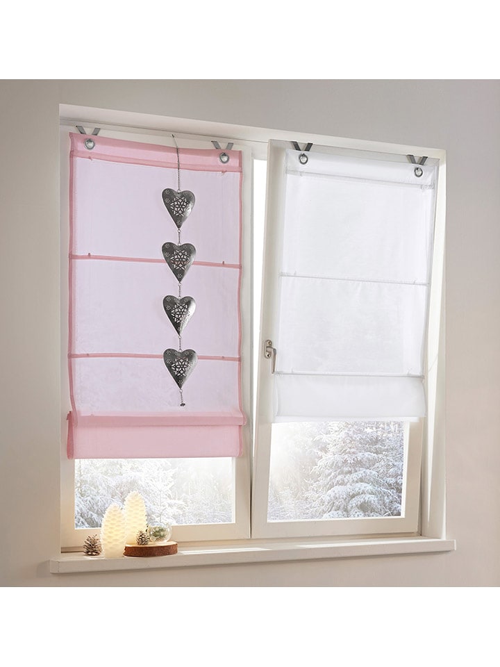 heine home Roleta w kolorze jasnoróżowym rozmiar: 140x120 cm