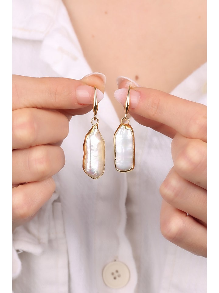 Pierres delicates Pozłacane kolczyki z masą perłową rozmiar: onesize