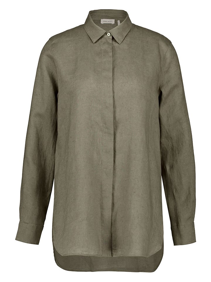 Gerry Weber Lniana bluzka w kolorze khaki rozmiar: 40