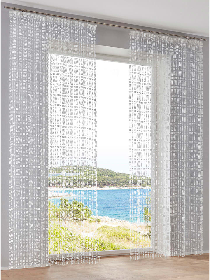 heine home Firanka dekoracyjna w kolorze kremowym rozmiar: 245x135 cm