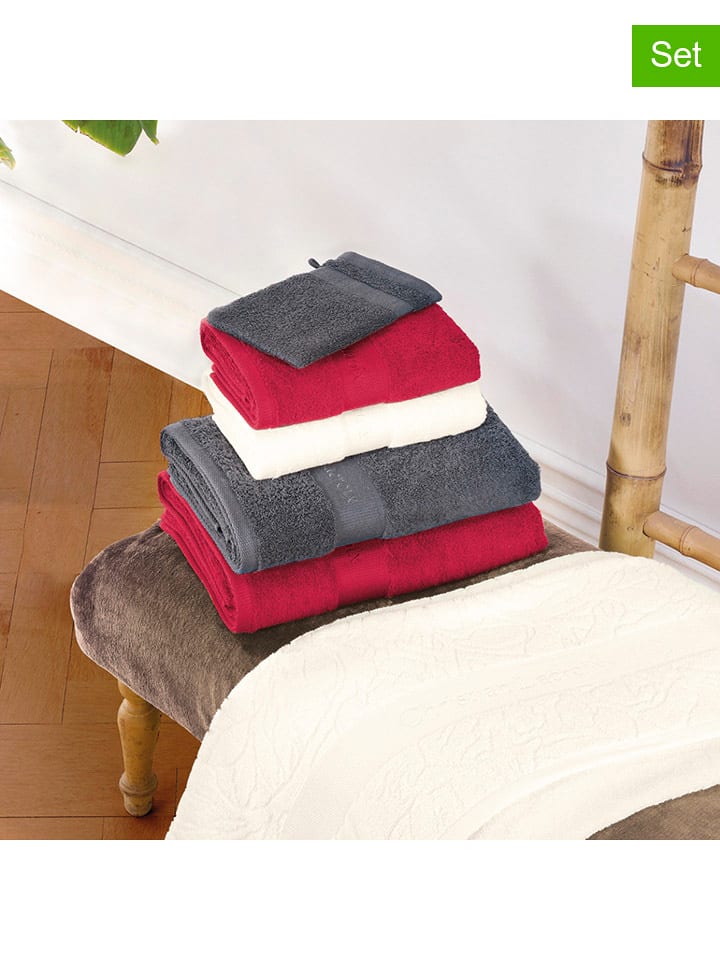 CXL by Christian Lacroix Ręczniki (2 szt.) w kolorze czerwonym do rąk rozmiar: 50x100 cm