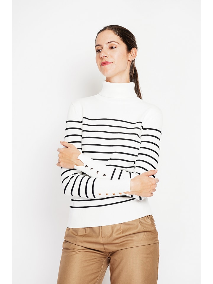 ASSUILI Golf w kolorze biało-czarnym rozmiar: 40