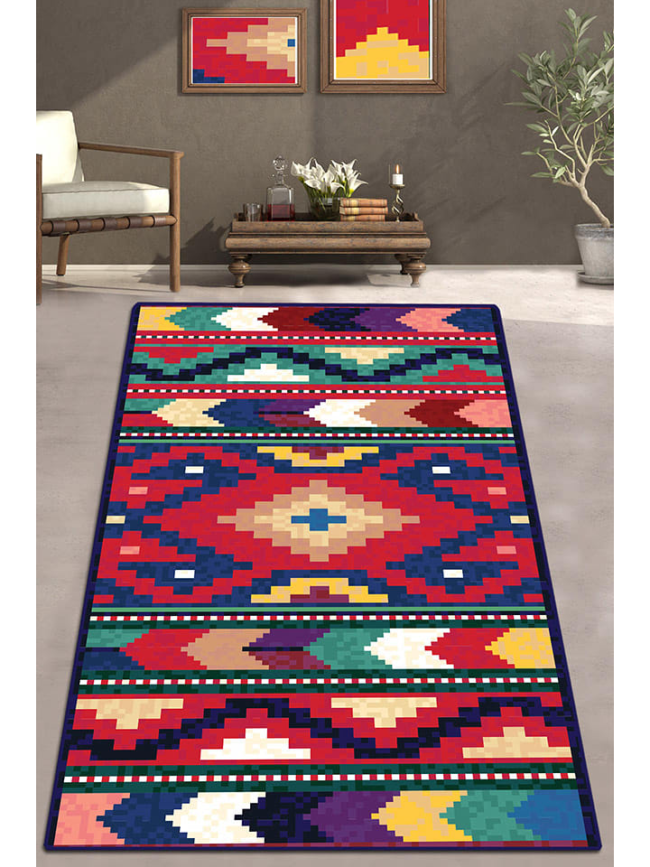 Mioli Bawełniany dywan "Ordo" ze wzorem rozmiar: 100x300 cm