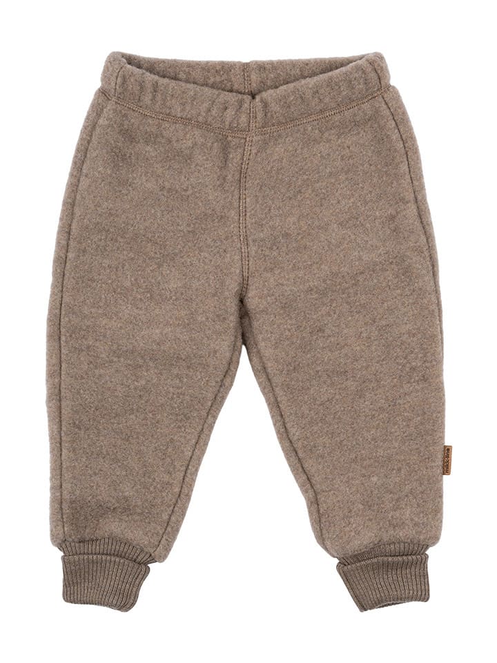 mikk-line Wełniane spodnie w kolorze jasnobrązowym rozmiar: 68