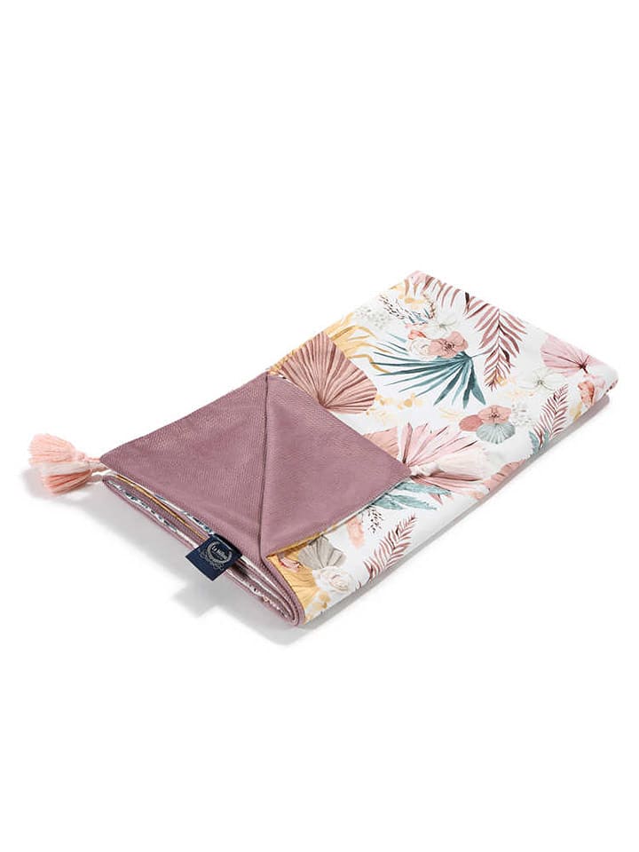 La Millou Dwustronny kocyk "Light Velvet - Boho Palms Lights" rozmiar: 110x140 cm