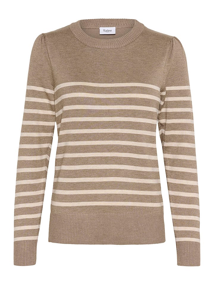 SAINT TROPEZ Sweter w kolorze beżowym rozmiar: L