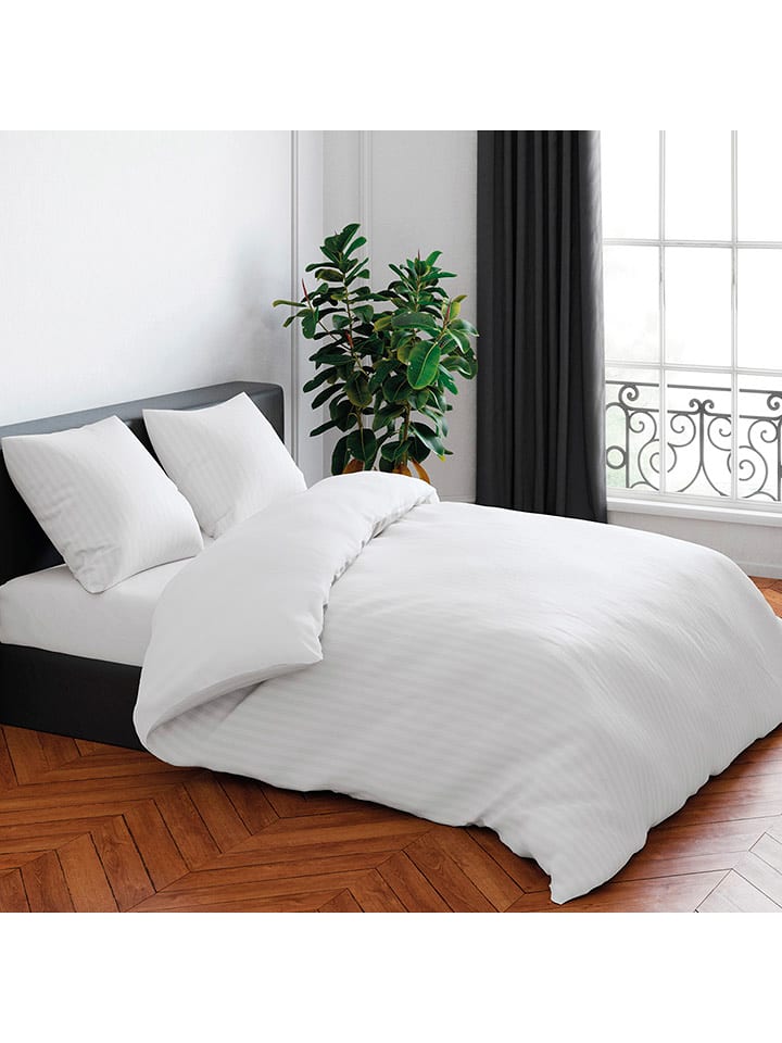 CXL by Christian Lacroix Komplet pościeli satynowej w kolorze białym rozmiar: 240x220 cm