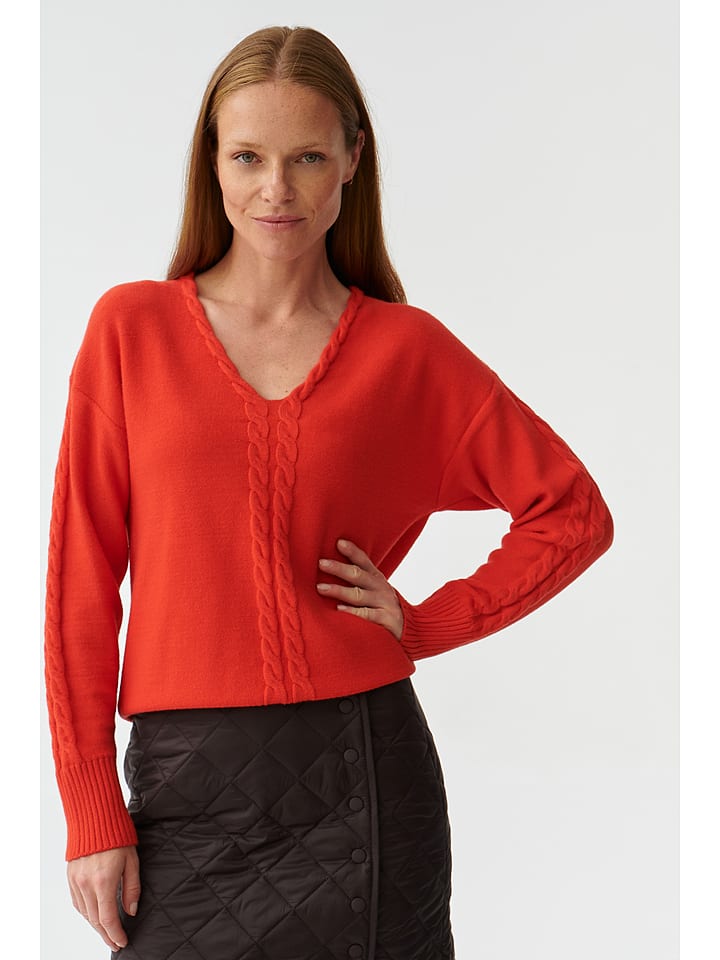 TATUUM Sweter w kolorze pomarańczowym rozmiar: S